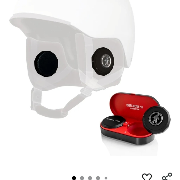 Chips Ultra 2.0 True Wireless Helmet Audio - Black and Red - Picture 2 of 11